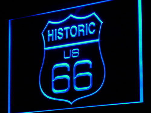 Route 66 Historic Bar Beer Neon Light Sign